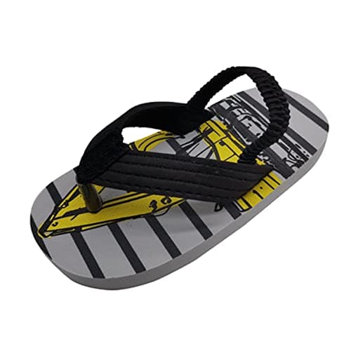 Image of Generisch Girls Beach & Shoes Shoes Flip Elastic with Adjustable Strap Boys Flops Sandals for Children Summer Toddler EVA Girls Sandals, gray, 7 UK Child