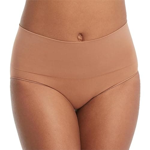 Image of Spanx SPANXshape Everyday Shaping Brief - Core Control Shapewear Underwear - Invisible Under Clothes - Seamless Design - Naked 3.0 - Small