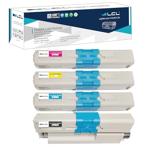 Image of LCL Compatible Toner Cartridge 44469803 44469706 44469705 44469704 for Oki C310dn C330dn C331 C510dn C511 C511dn C530dn C531 C531dn MC351 MC352dn MC361 MC361dn MC362dn MC561 MC561dn mc562 (4PK KCMY)