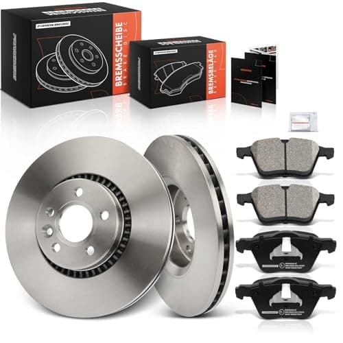 Image of Frankberg Brake Kit incl. 2x Brake Disc + 4x Brake Pad Front Compatible with V60 I 155 V70 III 135 XC70 II 136 S60 II 134 S80 II 124 Replace# 6G9N2K021CB
