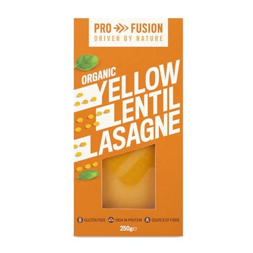 Image of Profusion Driven By Nature Organic Yellow Lentil Lasagne 250g, Pack of 6 - Wheat-Free, High in Protein & Vegan-Friendly Pasta