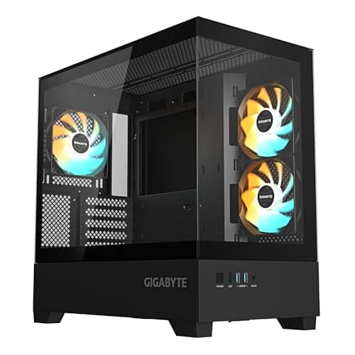 Image of GIGABYTE C201 PANORAMIC PC Case - Mid Tower, m-ATX, 360mm radiator support, 3 Pre-installed Fans, USB 3.0, Support RGB Fusion