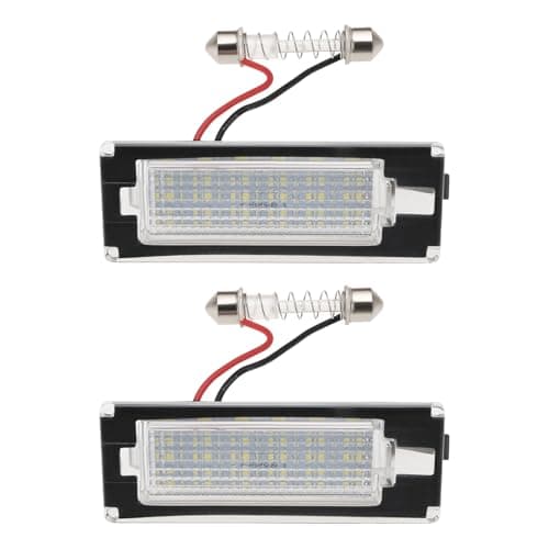 Image of YINETTECH Pack of 2 LED Licence Reg Number Plate Light Compatible with Fiat Ducato Compatible with Peugeot Boxer Compatible with Citroen Jumper Relay 2006-2020 Van Bus 1307272070