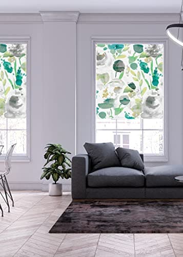 Image of Lister Cartwright Floral Spring Patterned Roller Blinds (120 x 140 cm) | Cut to Size Blackout Blinds for Windows | Bedroom, Bathroom, Kitchen & Door Window Blinds | Easy Fit Child Safety Roller Blinds