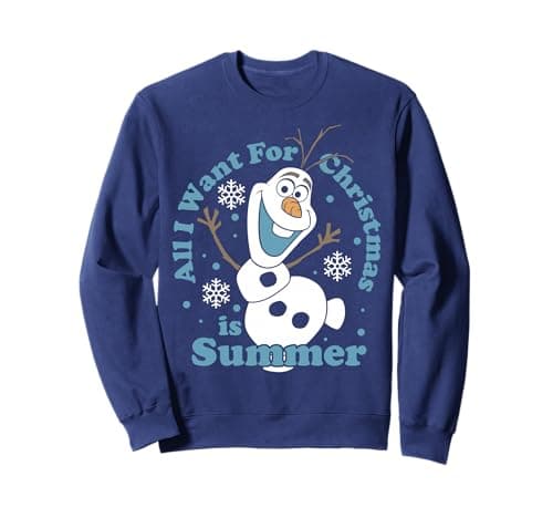 Image of Disney Frozen Olaf All I Want For Christmas Is Summer Sweatshirt