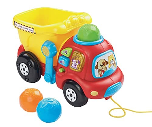Image of VTech Put and Take Dumper Truck, Baby Interactive Toys for Toddlers, Compatible with Toot-Toot Cars, Dumping Truck for Kids Boys & Girls 6 Months - 3 Years Old