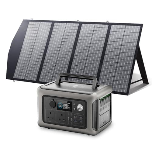 Image of ALLPOWERS Portable Power Station R600 with 140W Foldable Solar Panel, 2x 600W AC Output/299Wh LiFePO4 Battery, 100% Charged in 1 Hour Solar Generator, USB-C 100W Home Backup Power, Camping RVs
