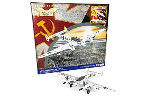 Image of Corgi AA38510 Messerschmitt Bf 110F-2 LN+FR Model Airplane - Diecast Planes & Aircraft Models for Ages 14+, Die Cast Plane, Toy Airplanes - Gift for Young Aviation Fans, Birthday Gifts for Him