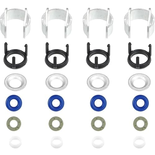 Image of 4 Set Injector Seals, Fuel Injector Seal Repair O Ring Kit 06H998907A for VW Tiguan Passat CC for Audi A3 A4 A5 1.8T 2.0T