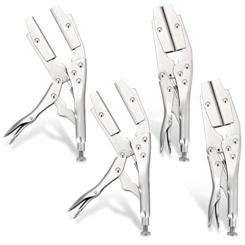 Image of DASBET 10" Hose Pinch-Off Locking Pliers | 4 Pack Self-Locking Pinch Off Pliers, Heavy Duty Radiator Hose Clamp Set Universal for Automobile Radiator Pipe, Fuel Hose, Water and Vacuum Lines