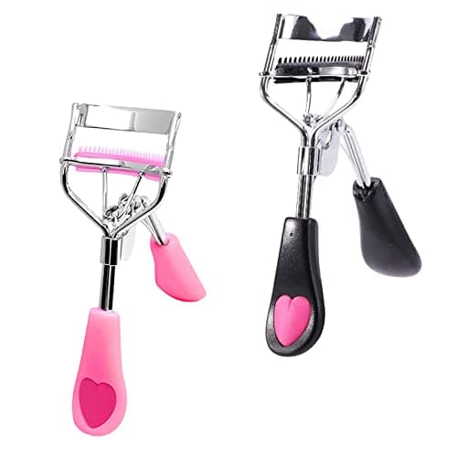 Image of 2 Pcs Eyelash Comb Curlers with Built-in Comb Lash Curlers Stainless Steel Eye Lashes Curlers for Eyelash Girls(Random Color)