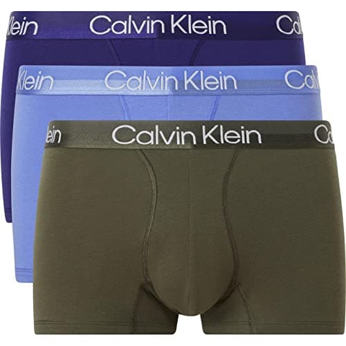 Image of Calvin Klein Modern Structure 3 Pack Trunk - Active Blue/Fatigues/Bayou Blue XX Large
