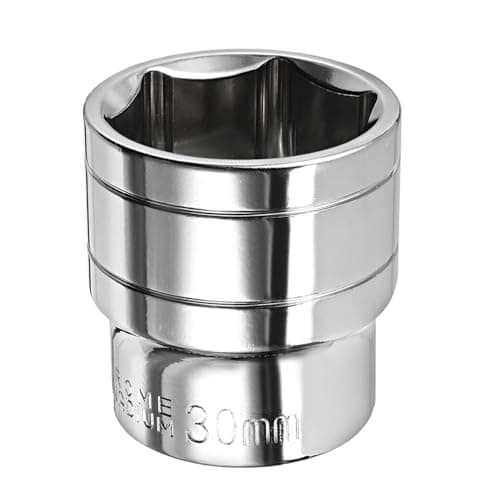 Image of Youzzei 30mm 1/2 Inch Square Drive Socket, 6 Point Metric Socket, Polishing Chrom Vanadium Alloy Steel 30mm Sockets 1/2" Drive for Car Repair Mechanical Maintenance Home Use