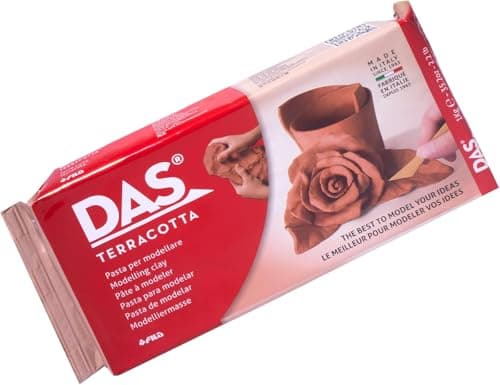 Image of DAS Terracotta Air-Hardening 1kg Modelling Clay, For Professionals & Hobbyists