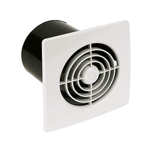 Image of Manrose 4" 100mm Extractor Fan White Chrome Low Profile LP100 Timer or Standard (White S)