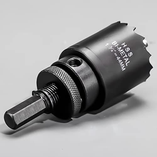 Image of 44mm HSS Hole Saw, M42 Bi-Metal Wood Hole Dill Bit, Round drill Cutter for Pipe Vent, Plasterboard, Plastic and Copper