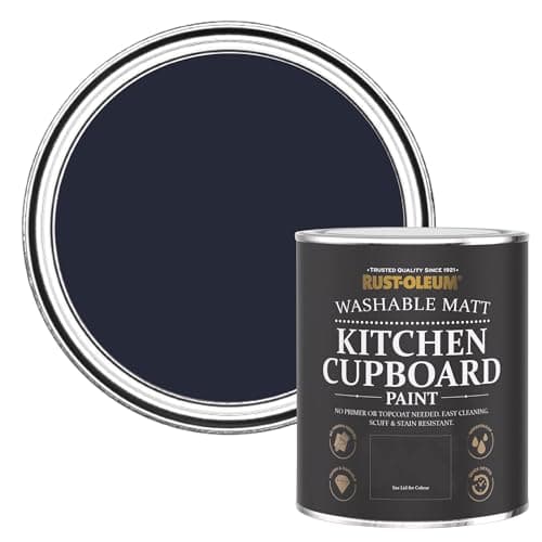 Image of Rust-Oleum Blue Kitchen Cupboard Paint in Matt Finish - Odyssey 750ml