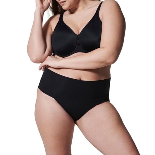 Image of Spanx SPANXsupersmooth Undie-tectable Thong - Comfortable Core Control - Invisible Shapewear - Women No Show Thong Underwear - Very Black - Medium