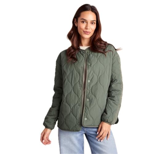 Image of TOG24 Cleadon Womens Quilted Jacket, A-Line, Onion Baffling, Warm, Water Repellent, Insulated Layer, Customisable Coat