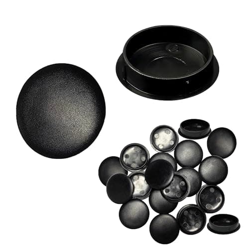 Image of Ctyjia 15 PCS Black Plastic Round Hole Plugs, 28mm, for Furniture