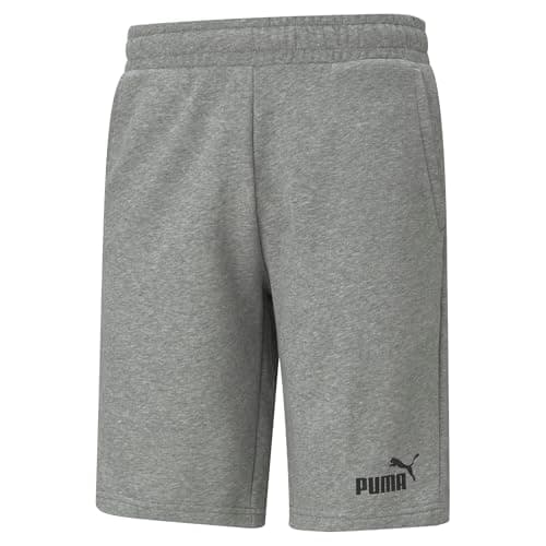 Image of PUMA Mens No. 1 Logo 10" Knitted Shorts, Medium Gray Heather, M EU