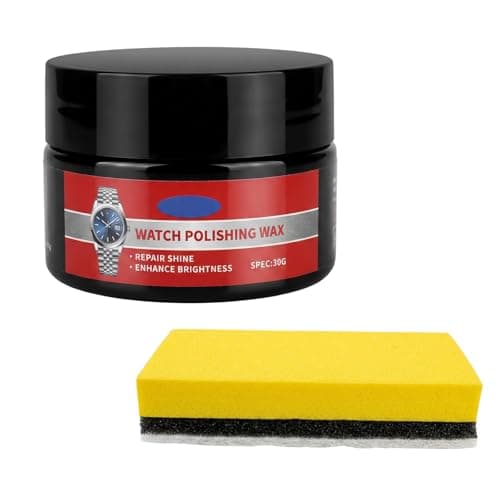 Image of Watch Polishing Kit - All-in-One Cleaning Paste for Glass, Plastic, Acrylic & Stainless Steel - Restores Shine & Removes Scratches for Watches, Smartwatch Screens & Jewelry, Includes Sponge