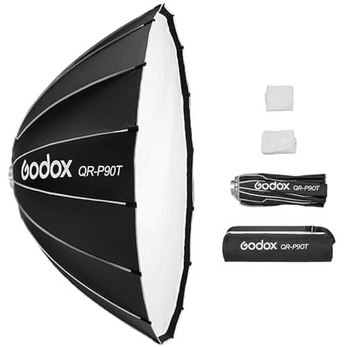 Image of Godox QR-P90T Softbox 90cm/ 35.4in Foldable Quick Release Parabolic Softbox with Standard Bowen Mount & Diffusers for Studio Portrait Live Photography