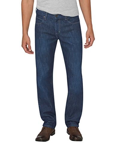 Image of Dickies Men's X-Series Regular Fit Straight Leg 5-Pocket Denim Jean, Heritage Medium Indigo, 40W x 32L