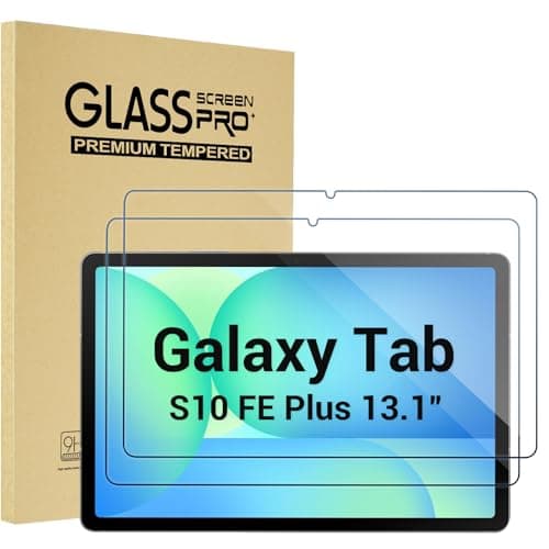 Image of ProCase 2 Pack Screen Protector for Galaxy Tab S10 FE Plus 2025 13.1", Hardness Tempered Glass Screen Film Guard for Tablet S10 FE+ SM-X620 13.1 Inch