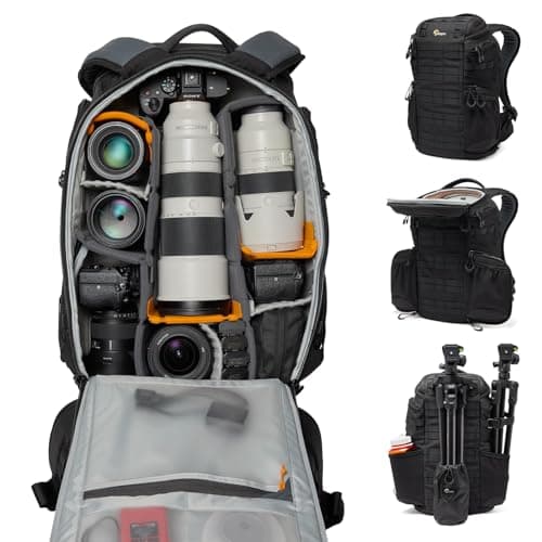 Image of Lowepro ProTactic BP 450 AW III Camera Backpack, 4-point Access, Professional Camera Bag, DSLR/Drones/Mirrorless, Up to 16" Laptop, Rain Cover, for Photographer,Videographer, Volume 28L
