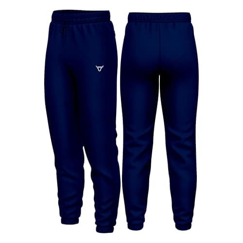 Image of TORO ACTIVA Men Lightweigt Cuffed Bottoms Jogging Trousers with Side Pockets Work Joggers Fit Sport Casual for Running Gym Training (UK, Alpha, M, Regular, Regular, Navy)