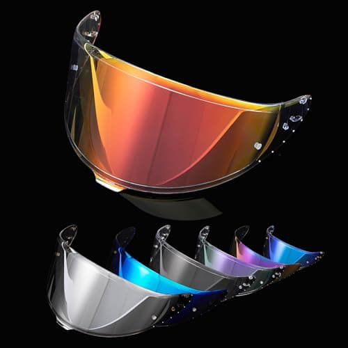 Image of PSLER Helmet Visor for Shoei NXR2 Z8 Tinted Visor for RF-1400 CWR-F2 CWR-F2R X-Fifteen X15 X-SPR Pro Motorbike UV Protection Face Shield Replacement Accessories(Transparent Red)