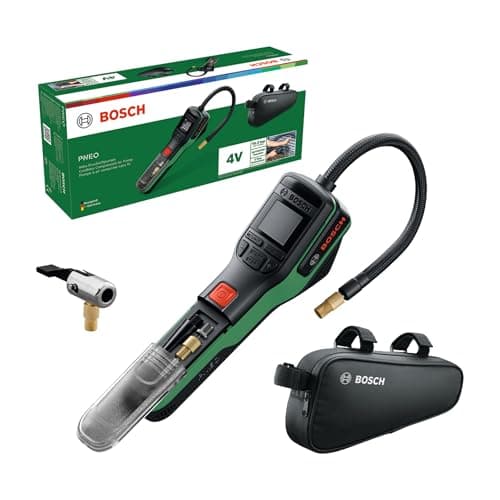 Image of Bosch PNEO Cordless Pneumatic Pump (Compact Power BA 4V 3.0 Ah Battery, Quick Snap, Ball Needle, Presta Valve and Balloon adapters, Bike Bag, Carton Box)