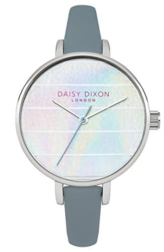 Image of Daisy Dixon Kylie Women's Quartz Watch with Silver Dial Analogue Display and Blue PU Strap DD024US