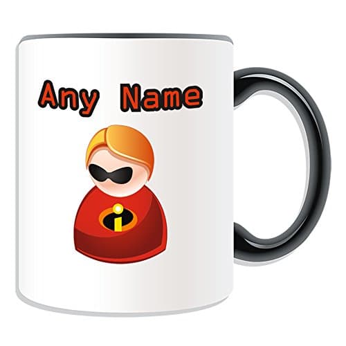 Image of UNIGIFT Personalised Gift - Mr Incredible Mug (Icon Design Theme, Colour Options) - Any Name/Message on Your Unique - Hero