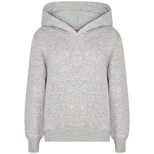 Image of A2Z 4 Kids Girls Boys Plain Sweatshirt Tie Dye Pullover - Plain Sweat Hoodie Grey 5-6