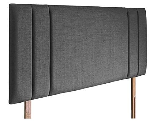 Image of mm08enn new side bar bed headboard in linen fabric available in and sizes (4ft6 double, Beige)