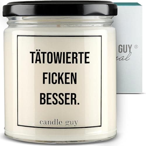 Image of candle guy Scented Candle | Tattooed Better | Handmade from 100% Soy Wax | 70 Hours Burn Time