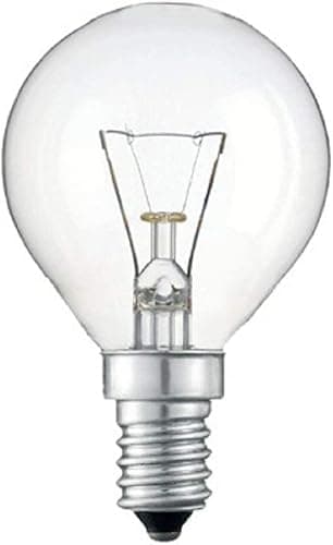 Image of 4 x Clear Golf Ball Globe 25w WATT Small Edison Screw - SES - E14 LAMP Light Bulbs