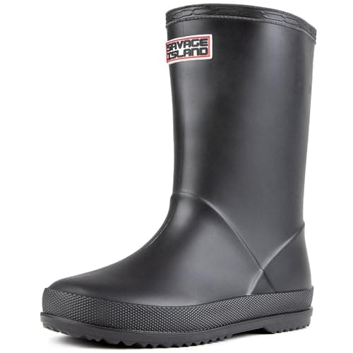 Image of Savage Island Kids Wellies Boys & Girls Waterproof Wellington Boots - Toddler & Children’s Rain Boots - Unisex Welly Shoes