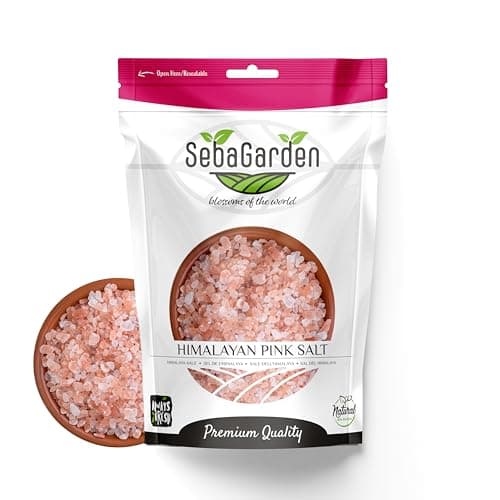 Image of Seba Garden 100% Pure Himalayan Pink Salt – Coarse, 1kg Resealable Doypack | Natural & Unrefined, Rich in Minerals | Perfect for Cooking, Grinders & Bath Soaks