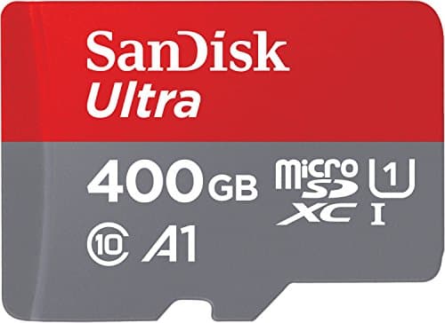 Image of SanDisk Ultra 400GB microSDXC Memory Card Plus SD Adapter with A1 App Performance Up to 120 MB/s, Class 10, U1, Red/Grey