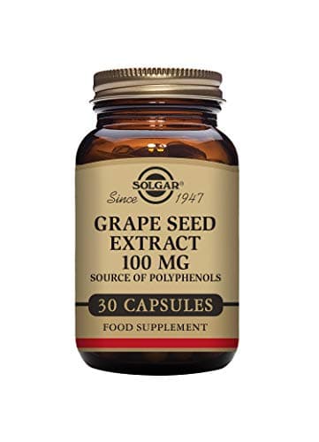 Image of Solgar Grape Seed Extract 100 mg Vegetable Capsules - Pack of 30 - Protects Against Oxidative Stress, Tissue Damage and Inflammation - Vegan and Gluten Free