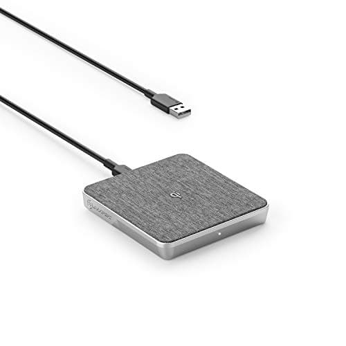 Image of ALOGIC 10W Ultra Power Wireless Charging Pad for iPhone 13/13 Pro/Max/13 Mini, AirPods/AirPods Pro, Galaxy Note 20 / Ultra / S20 / S10+ and Qi Enabled Devices. - Silver
