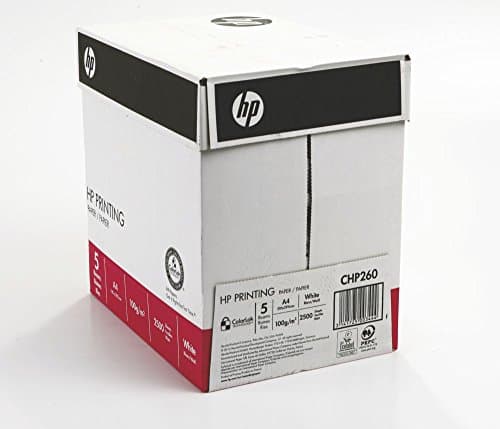 Image of Hewlett Packard 100gsm A4 White Printing Copier Paper - 1 Box Containing 5 Reams of 500 Sheets