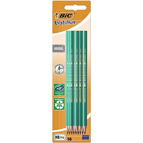 Image of BIC Evolution Original 650 HB 8902741 Pencil Blister Pack of 10 Green