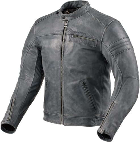 Image of REV'IT! Revit Restless Motorcycle Leather Jacket, Blue, 48