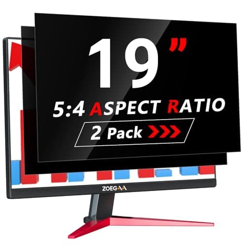 Image of ZOEGAA 2 Pack Privacy Screen 19 Inch for Monitor 5:4,Removable & Anti Blue Light 19 Inch Computer Privacy Screen Filter for HP/Dell/Acer/Asus/Samsung/Lenovo