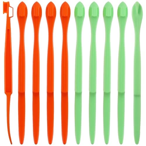 Image of 10 Pack Orange Peeler Tool, Citrus Peel Cutter & Lemon Opener, Plastic Fruit Peelers, Remover Easy Open Citrus Peel, Kitchen Accessories(Orange + Green)
