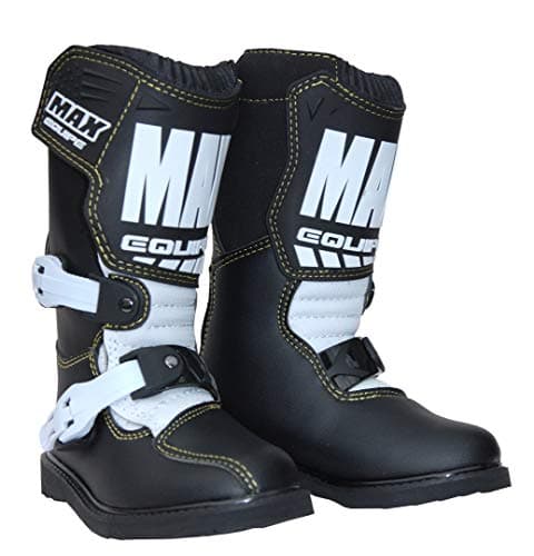 Image of Wulfsport Kids Max Equipe Cub Motocross Motorbike Boots Black/White - EU28